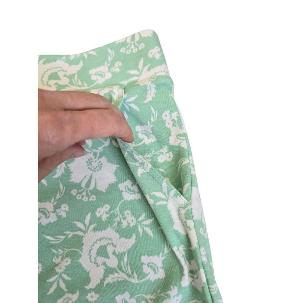 Croft Barrow Mint‎ Green A-Line Floral Pattern Mini Skirt Skort Pockets Med - Picture 8 of 11